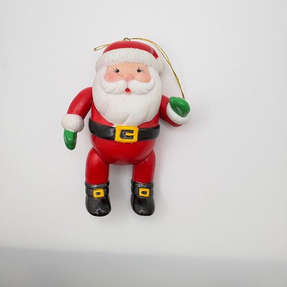 Vintage Avon Santa Claus Christmas Tree Ornament Jolly Festive Jointed Arms Legs - Picture 7 of 7